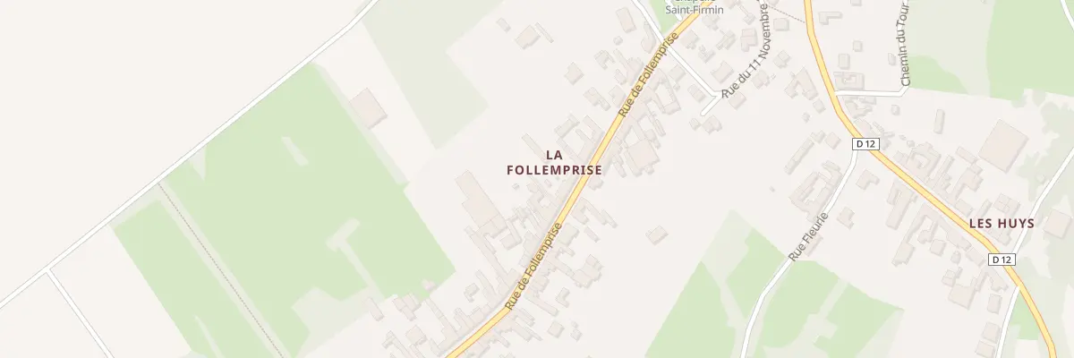 Plan du 306 Rue de Follemprise à Vignacourt