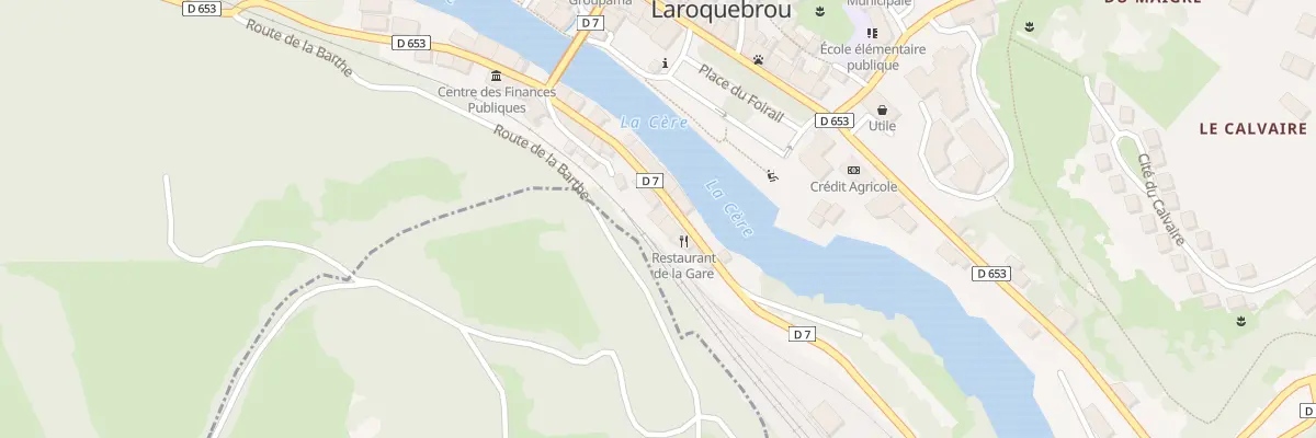 Plan du 5246 Rue de la Gare à Laroquebrou