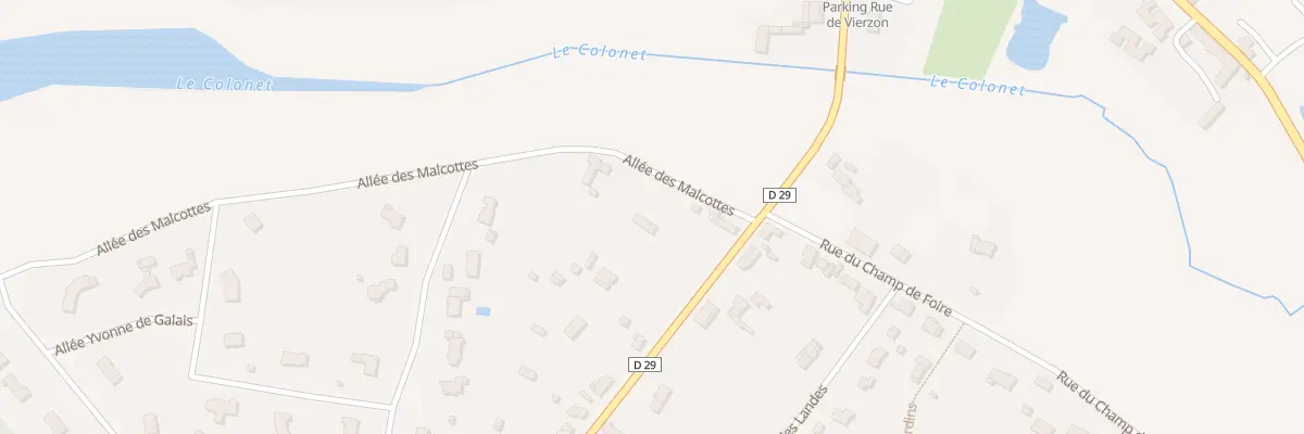 Plan du 3 All des Malcottes à Nançay