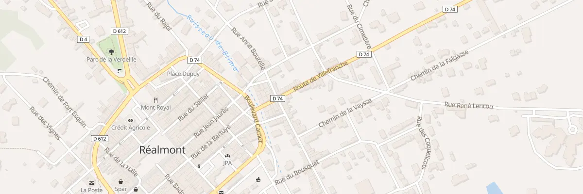 Plan du 12 Rte de Villefranche à Réalmont