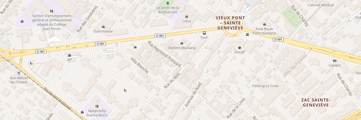 Plan du 4B Rue Raymond Poincaré à Nanterre