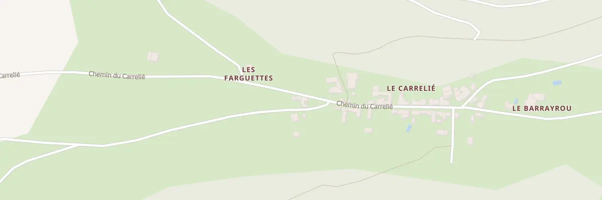Plan du 2158 Che du Carrelié à Mirandol-Bourgnounac