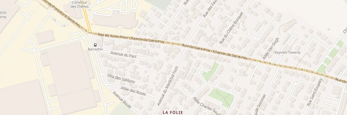 Plan du 23 Av du Maréchal Foch à Beauchamp
