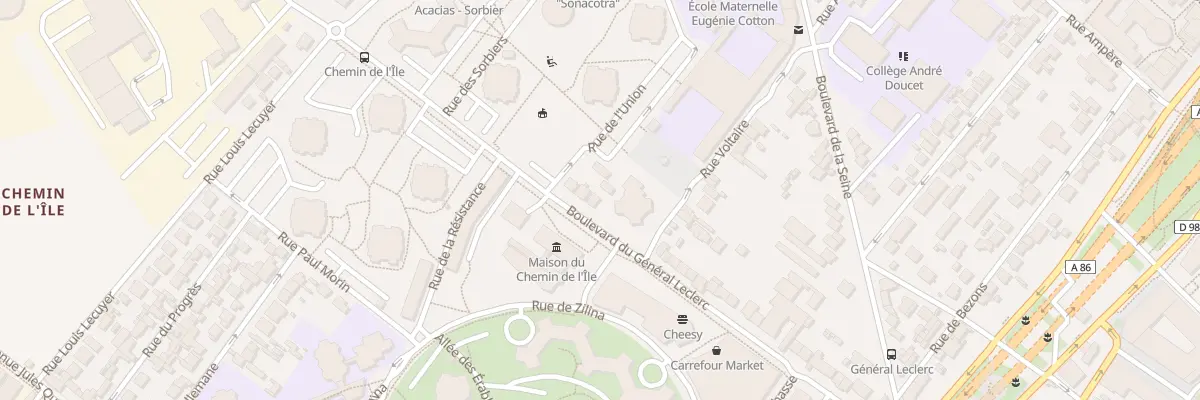 Plan du 48 Bd du Général Leclerc à Nanterre