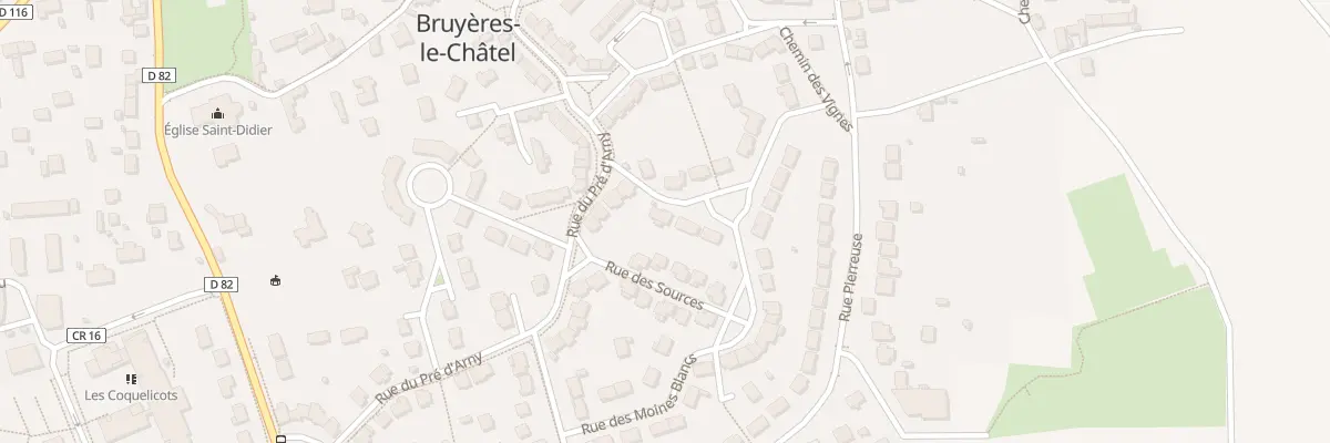 Plan du 3 Sen des Moines Blancs à Bruyères-le-Châtel
