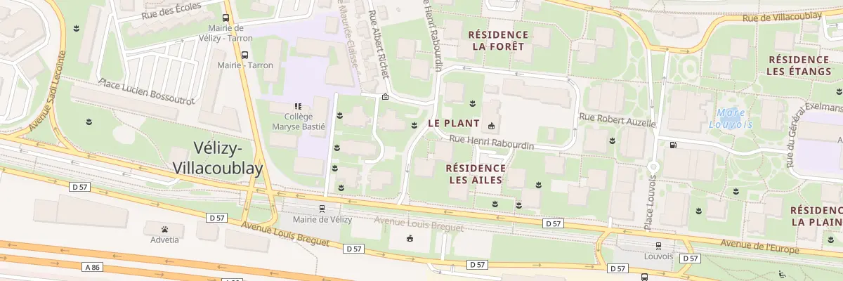 Plan du 10 Rue Henri Rabourdin à Vélizy-Villacoublay