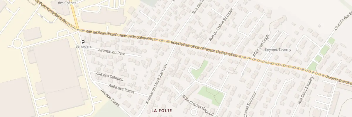 Plan du 22 Av du Maréchal Foch à Beauchamp