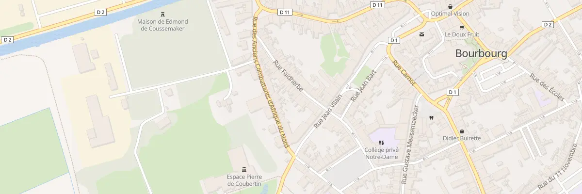 Plan du 11 Rue Faidherbe à Bourbourg