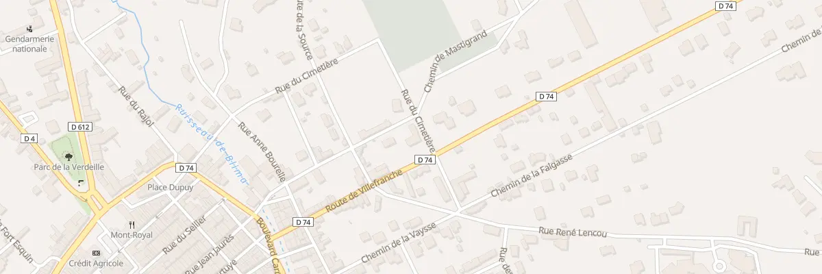 Plan du 27 Rte de Villefranche à Réalmont