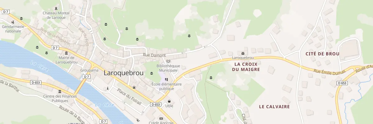 Plan du 5158 Rue Damont à Laroquebrou