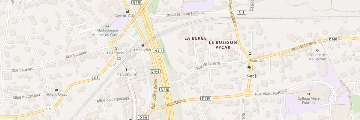 Plan du 9 Rue de Lozère à Orsay