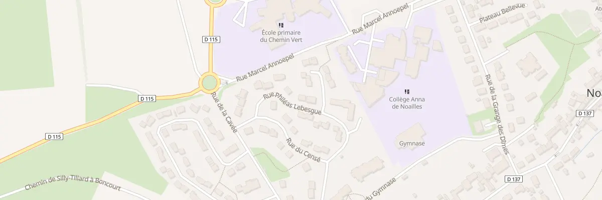 Plan du 136 Rue Phileas Lebesgue à Noailles
