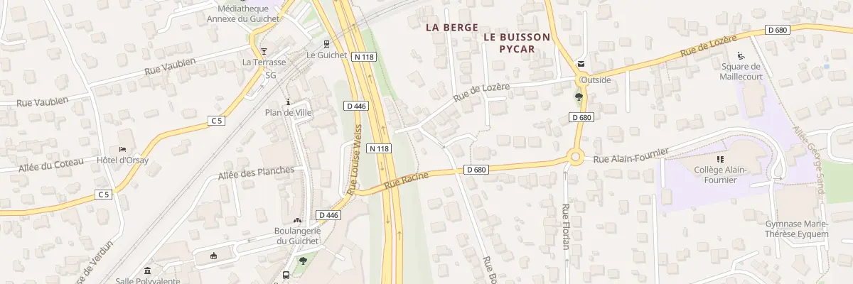 Plan du 12 Rue de Lozère à Orsay