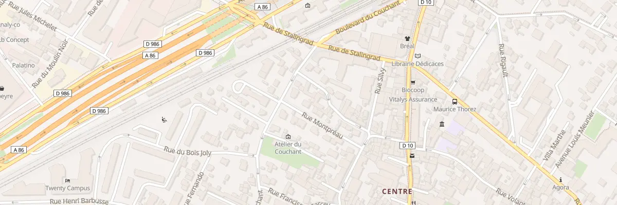 Plan du 14 Rue Montpreau à Nanterre