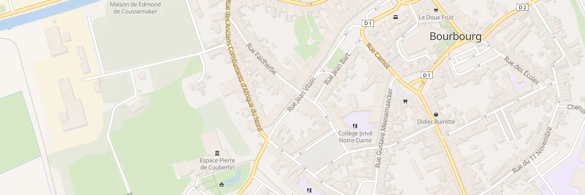 Plan du 1 Rue Faidherbe à Bourbourg