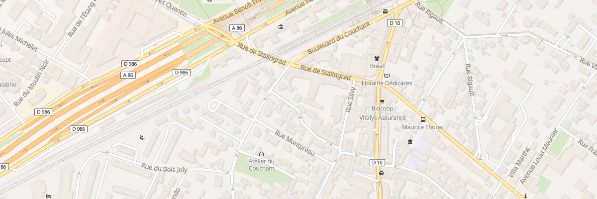 Plan du 8 Pas du Quignon à Nanterre
