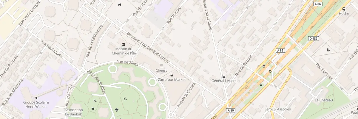 Plan du 20B Bd du Général Leclerc à Nanterre