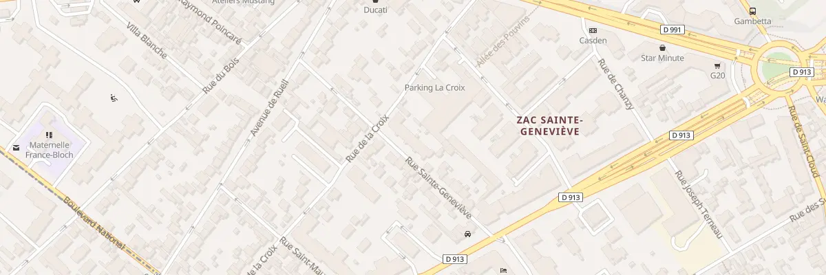 Plan du 25 Rue Sainte-Geneviève à Nanterre