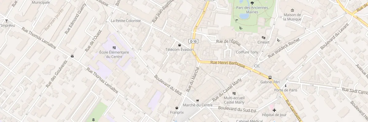 Plan du 25 Rue Henri Barbusse à Nanterre