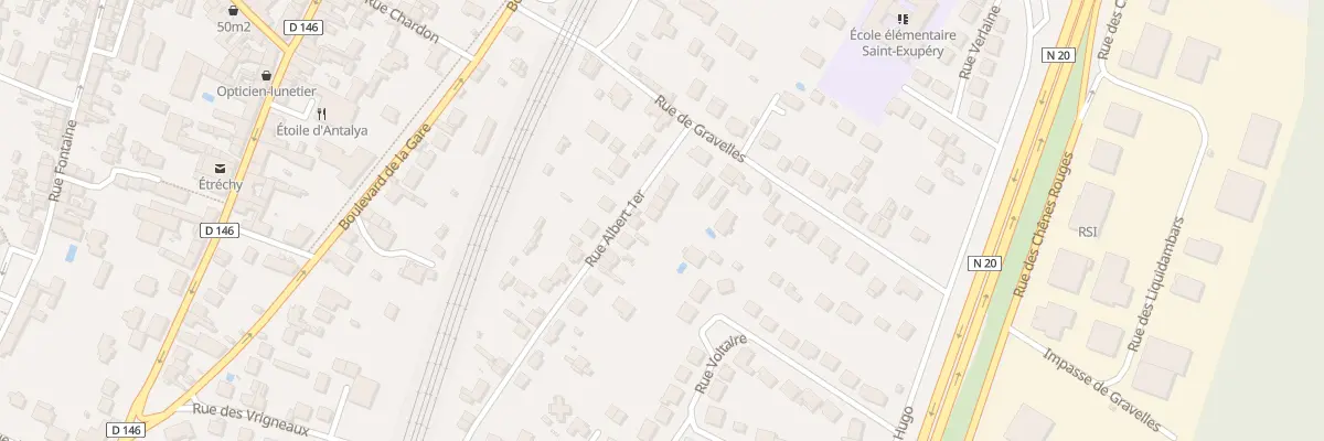 Plan du 1D Rue Albert 1er à Étréchy