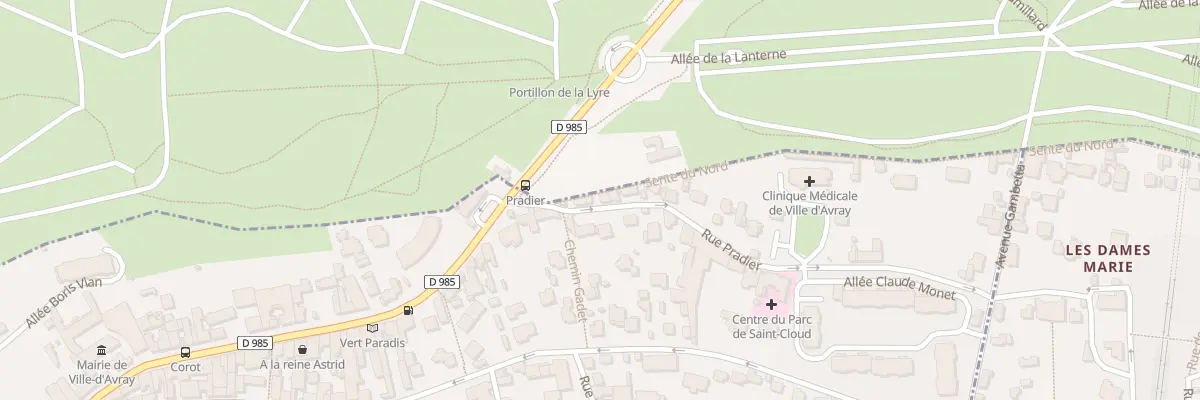 Plan du 3 Rue Pradier à Ville-d’Avray