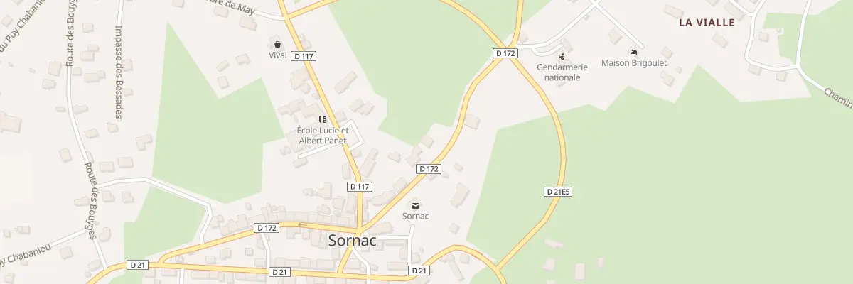 Plan du 3 Rue de la Gane à Sornac
