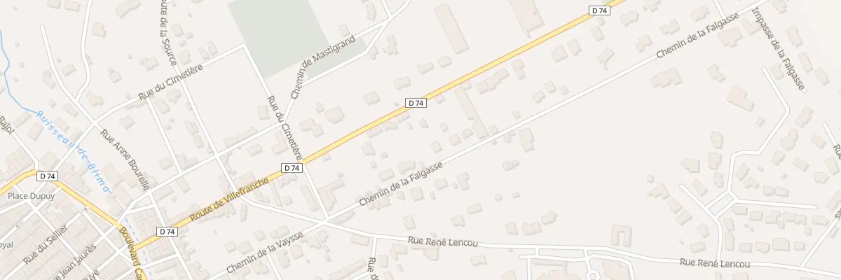 Plan du 42 Rte de Villefranche à Réalmont