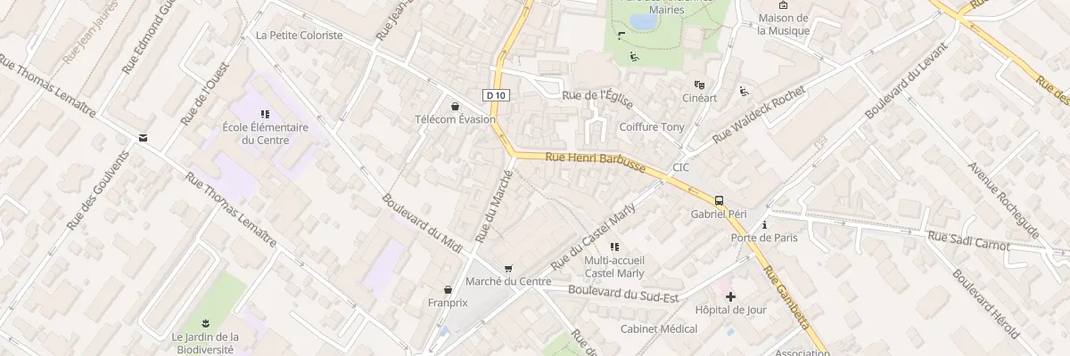 Plan du 1 Rue du Marché à Nanterre
