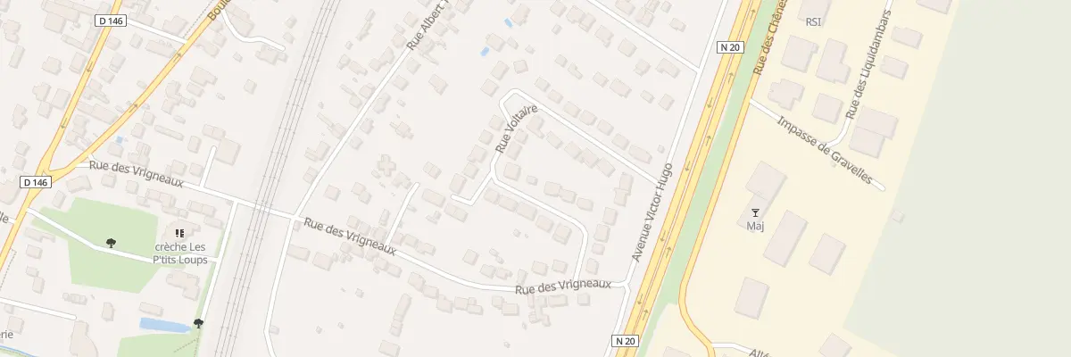 Plan du 14 Rue Voltaire à Étréchy