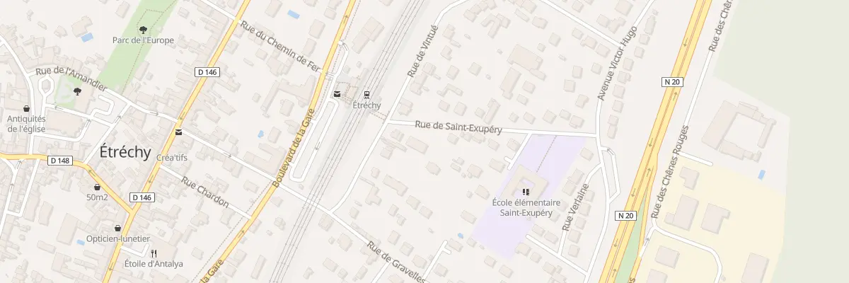 Plan du 2 Rue Saint Exupery à Étréchy