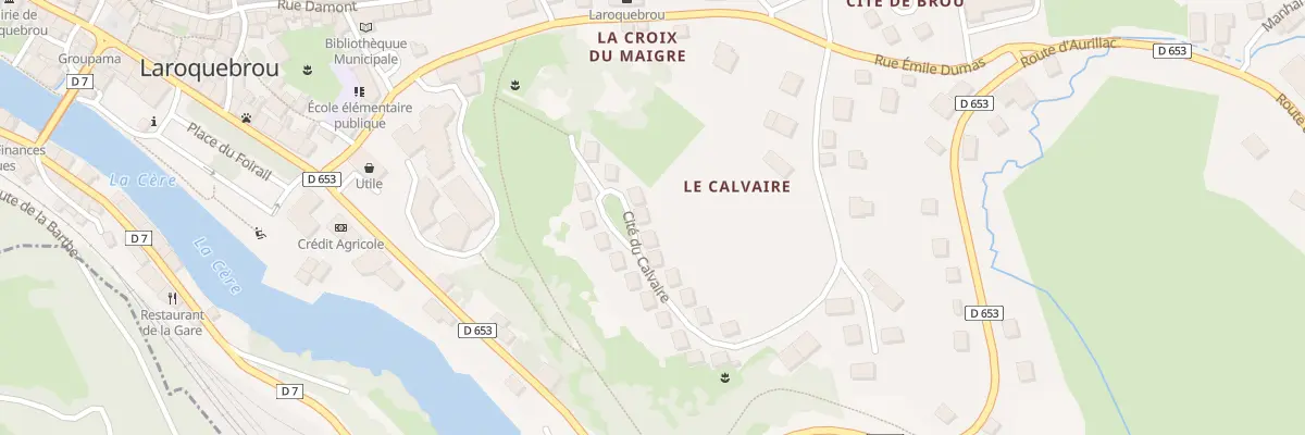 Plan du 7 Cite du Calvaire à Laroquebrou