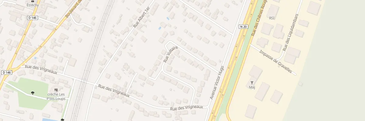 Plan du 24 Rue Voltaire à Étréchy
