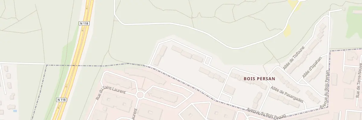 Plan du 2 All de Pasargades à Orsay