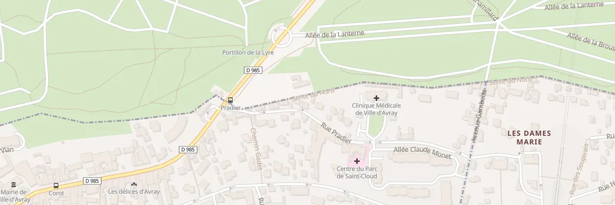 Plan du 11 Rue Pradier à Ville-d’Avray