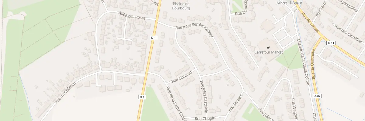 Plan du 12 Rue Jules Castelein à Bourbourg