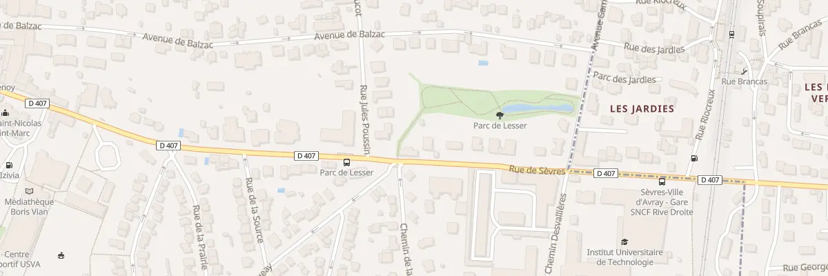 Plan de la Rue de Sèvres à Ville-d’Avray