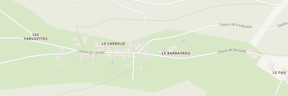 Plan du 2491 Che de la Calquière à Mirandol-Bourgnounac