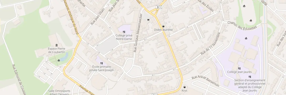 Plan du 21 Rue Gustave Meesemaecker à Bourbourg