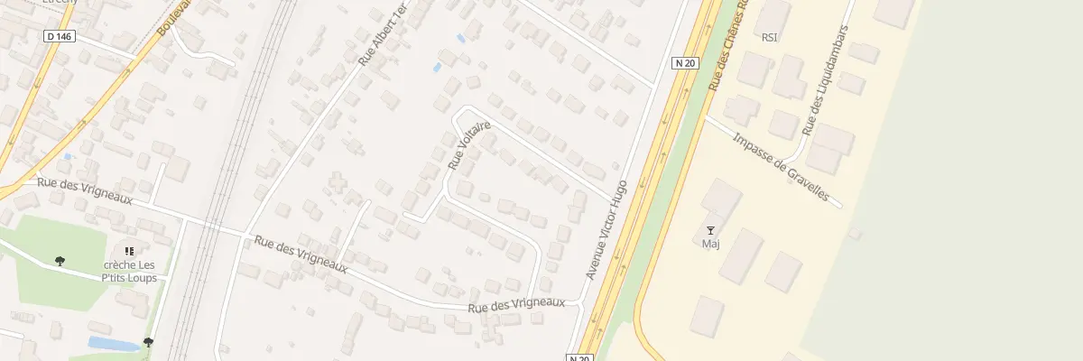 Plan du 28 Rue Voltaire à Étréchy