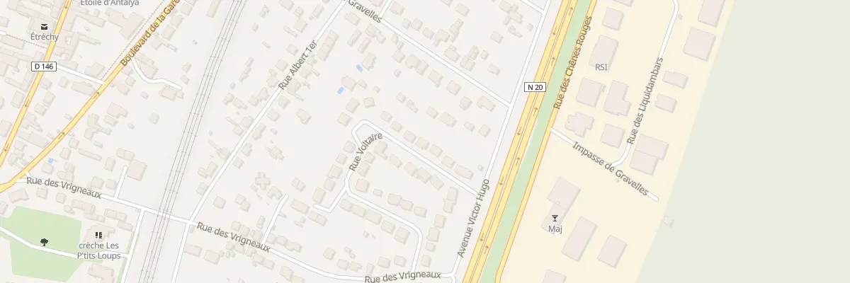 Plan du 29 Rue Voltaire à Étréchy