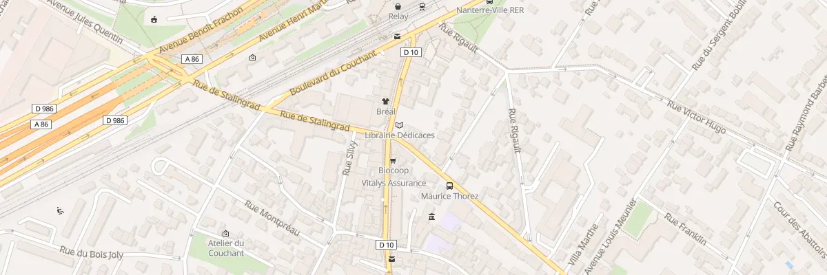 Plan du 62 Rue de Stalingrad à Nanterre