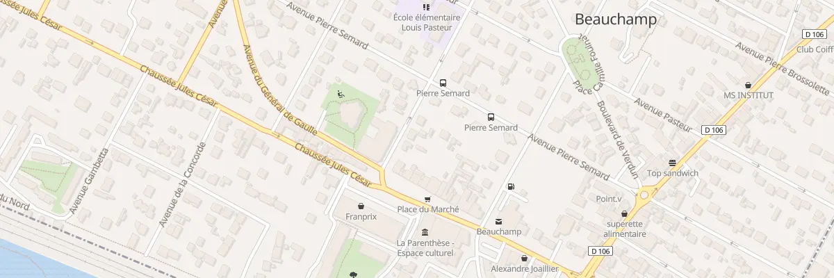 Plan du 6 Av Pierre Curie à Beauchamp