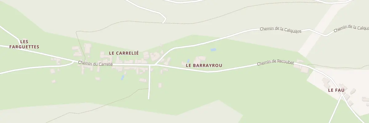 Plan du 5441 Le Barrayrou à Mirandol-Bourgnounac