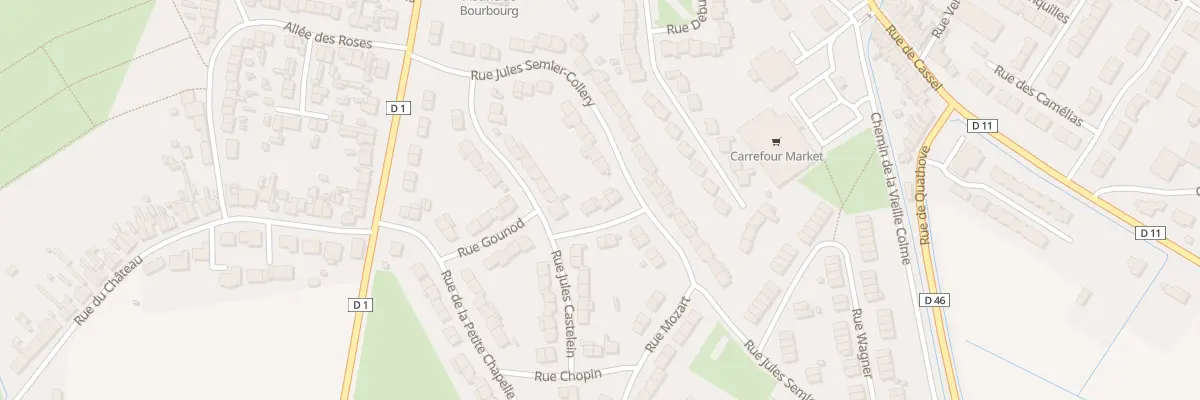 Plan du 11 Rue Gounod à Bourbourg