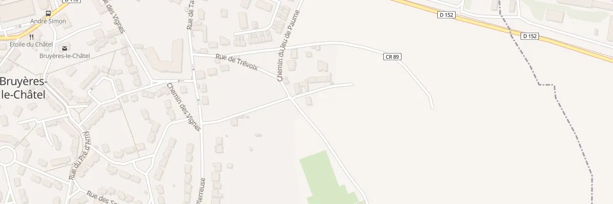 Plan du 2 Le Pt Rue à Bruyères-le-Châtel