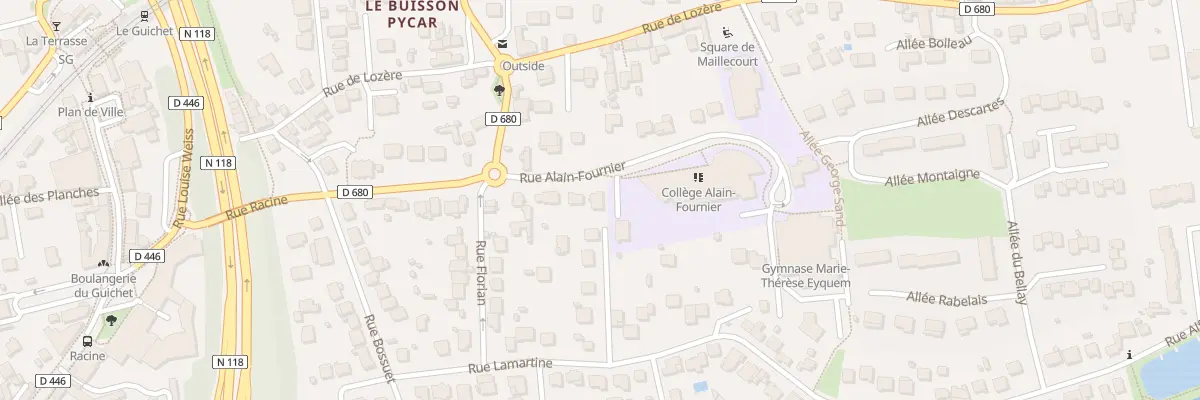 Plan du 10 Rue Alain Fournier à Orsay
