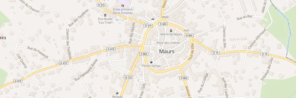 Plan du 17 Tour de Ville à Maurs