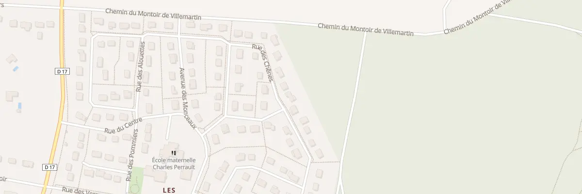 Plan du 12 Rue des Chênes à Morigny-Champigny