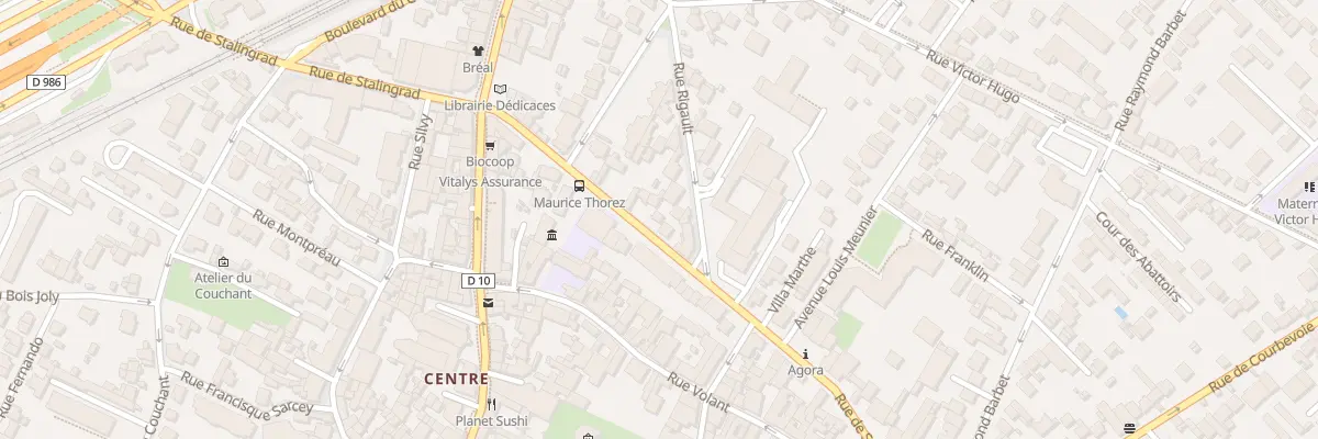 Plan du 34 Rue de Stalingrad à Nanterre