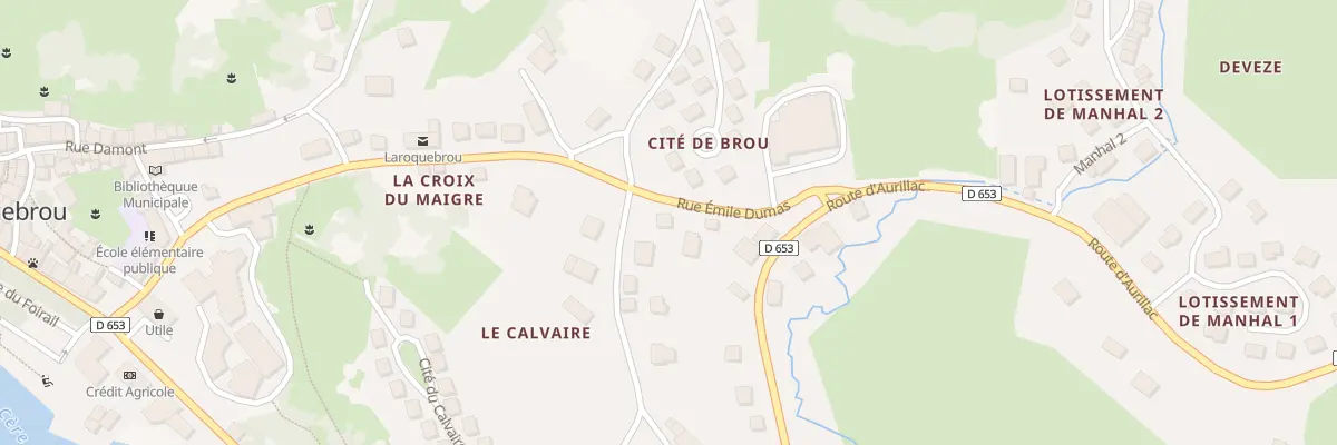 Plan du 5289 Rue Emile Dumas à Laroquebrou